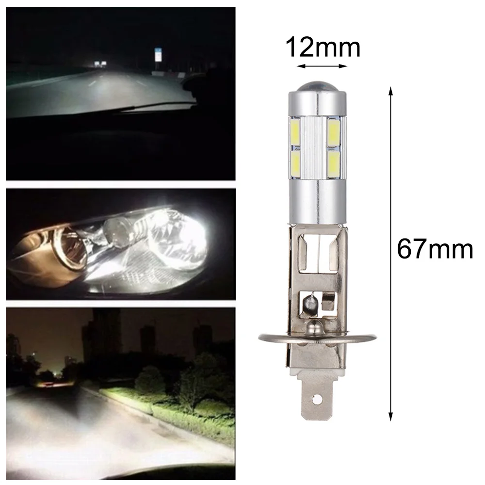1 шт. DC 12 В 5630 SMD 10 светодиодный H1 6000K супер яркая COB лампа автомобильный