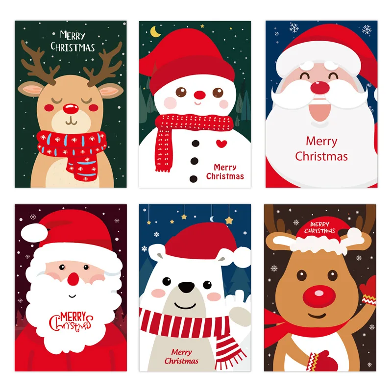 

Creative Santa Claus Card Valentine's Day Card New Year New Year's Day Blessing Adhesive Paper