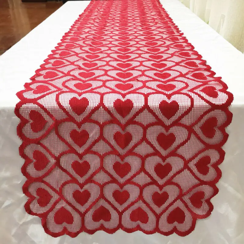 

Vintage Tablecloth Wedding Embroidered Tablecloth Heart Table Runner Cloth Cover Dinning Table Cloth Coffee Table For Home