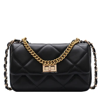 

Solid Color PU Leather Crossbody Bags For Women 2020 Simple Designer Chain Female Shoulder Messenger Bag Lady Small Handbags