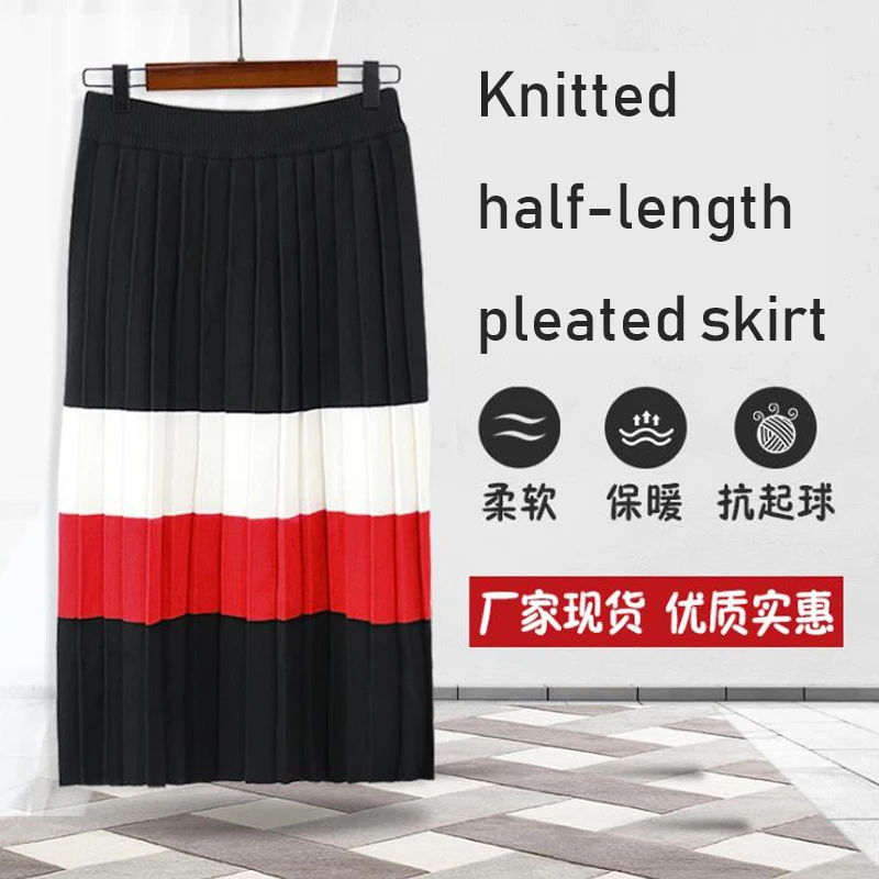 Модная женская осенняя и зимняя пикантная Юбка со шнуровкой на боку с высокой талией облегающая длинная Плиссированная юбка