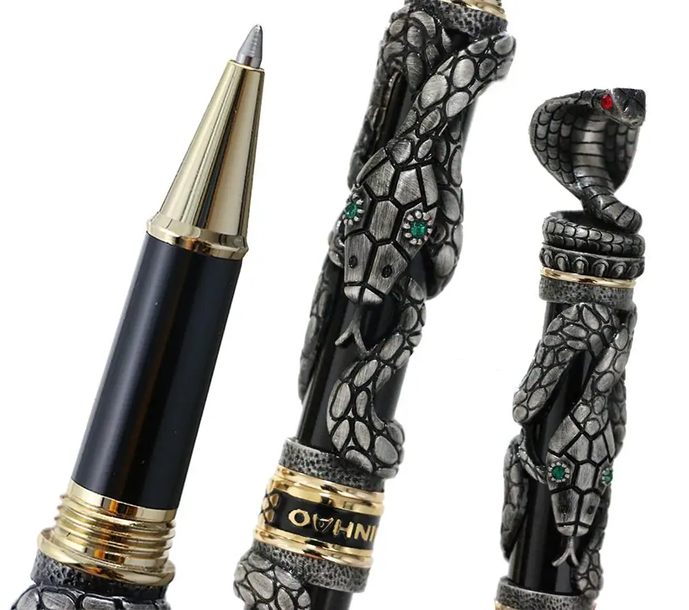 Высококачественная Роскошная Шариковая ручка Jinhao Snake 0 7 мм новинка Cobra с 3D