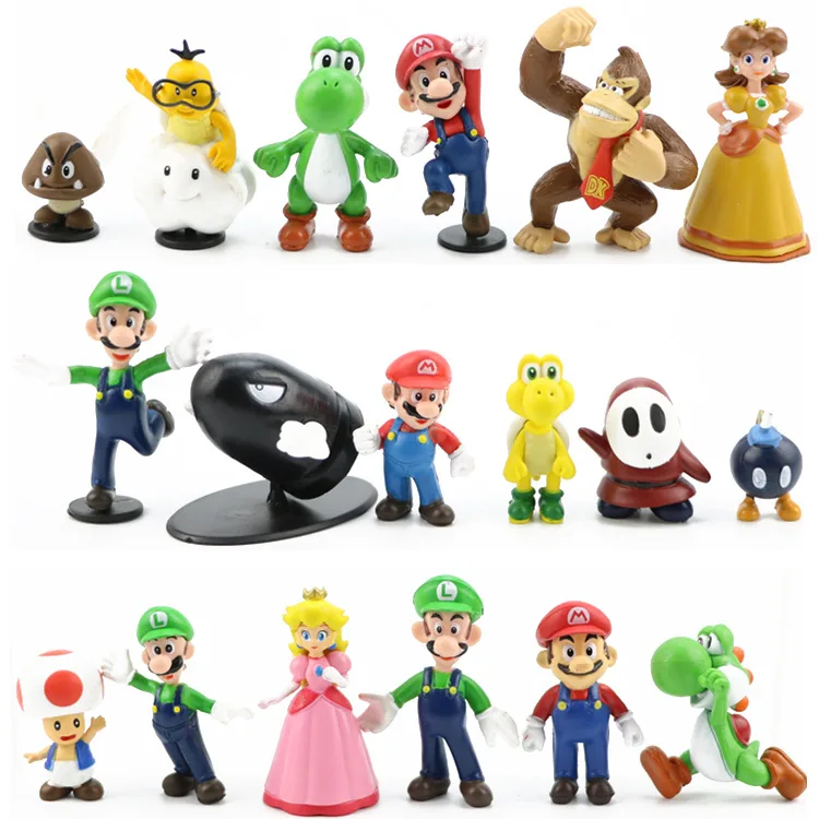 

18pcs/set Super Mario PVC Action Figures Toy Model Toys