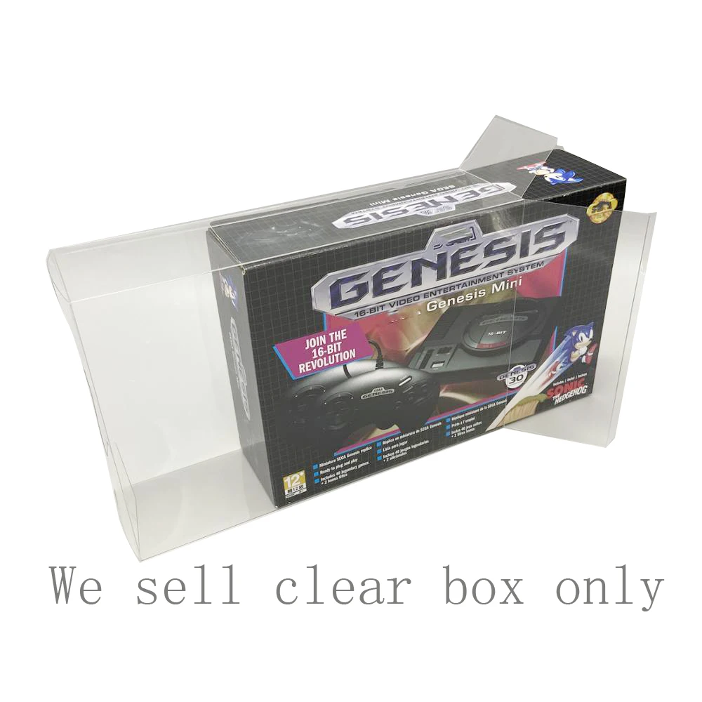 

10 pcs a lot Collection Box Display Box Storage Box for SEGA Genesis for MD Mini European and US version game protector box