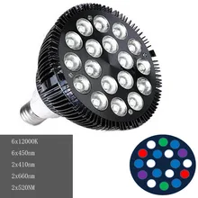 54 Вт 4UV 8 Синий 6 Белый E27 LED Коралловый Риф Растет Свет высокая НОМИНАЛЬНАЯ Fish Tank лампа LED Освещения Аквариума SPS LPS