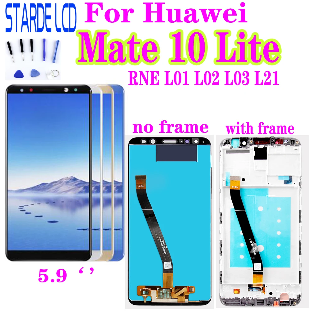 ЖК-дисплей для Huawei Mate 10 Lite дигитайзер сенсорного экрана Mate10 G10 Plus Nova 2i RNE-L21 ЖК-экран