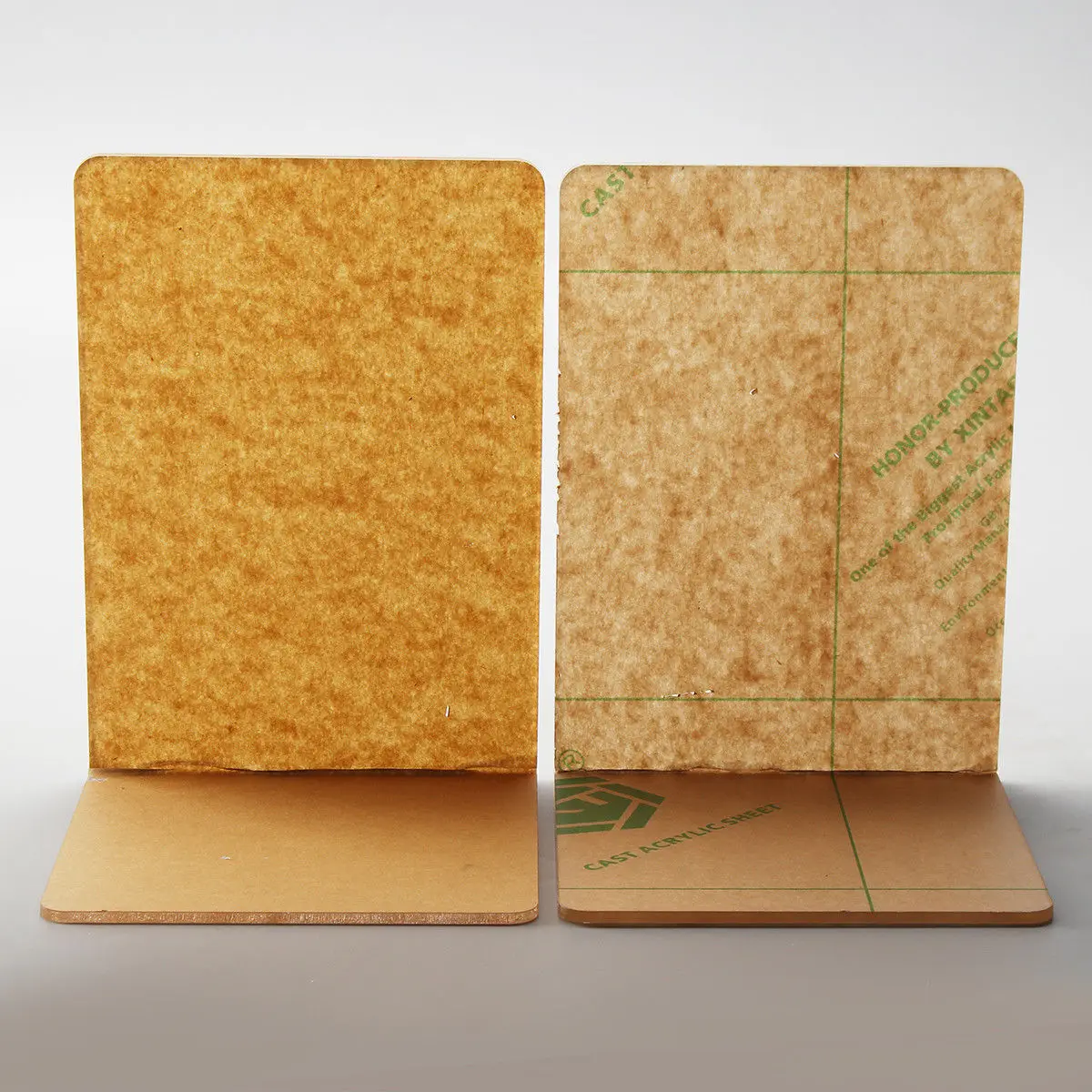  2 pcs Book Shelf Set Bookend Plastic Acrylic Organizer Stand Stationery Transparent S/M/L Tidy Tabl