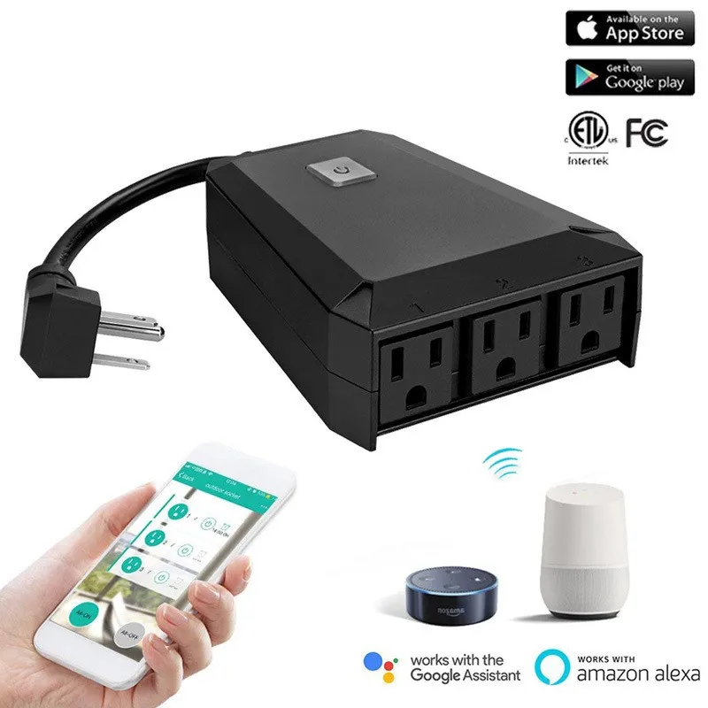 

Alexa Smart Socket Wif Mobile Phone Timing Switch Socket Remote Control Smart Home Outdoor Waterproof Socket