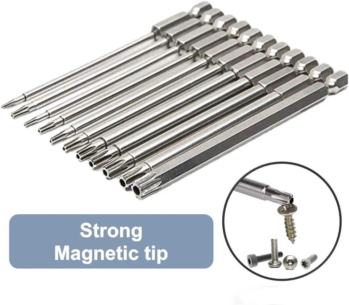 11 шт., набор защитных звездочек, 1/4 дюйма, хвостовик, магнитные 4 ...