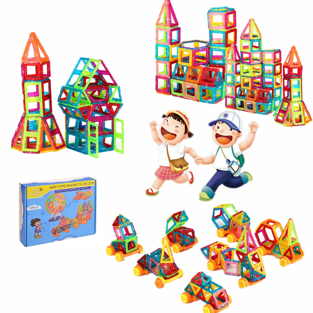 SuSenGo Magnetic Designer Construction Plastic Magnetics Blocks Educational DIY Toys Building Gift for Children Baby