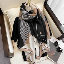 

Design Print Cotton Scarf lady Foulard Bufanda Pashmina Warm Winter Scarves Shawl Wrap Large Hijab Scarves Shawls Wraps