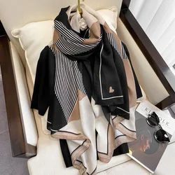 Design Print Cotton Scarf lady Foulard Bufanda Pashmina Warm Winter Scarves Shawl Wrap Large Hijab Scarves Shawls Wraps
