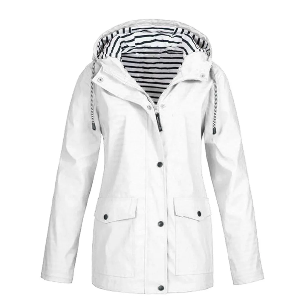 Womail женские куртки зима осень дамские с капюшоном открытый плащ ветровка на молнии водонепроницаемая верхняя одежда s-5xl Женское пальто 828