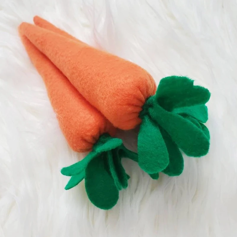 Food Photography Props Vegetable Ornaments Non Woven Carrot Easter Decorations Carrot Party Decorations Artificial Fruits Easter Toys Gift Garden Decoration