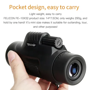 

Monoculars 10x32 Portable HD Night Vision Waterproof Smartphone Monoculars Professional Hunting Telescope бинокль для охоты #gh