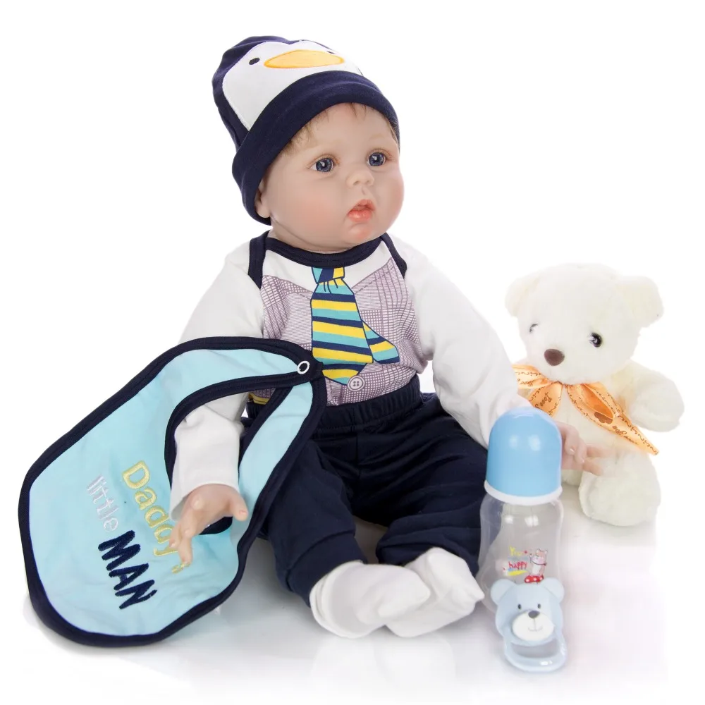 Bebe reborn menino кукла 57 см силиконовый винил reborn boy bonecas детские игрушки для девочек beat Рождественский подарок ребенок компаньон кукла NPK