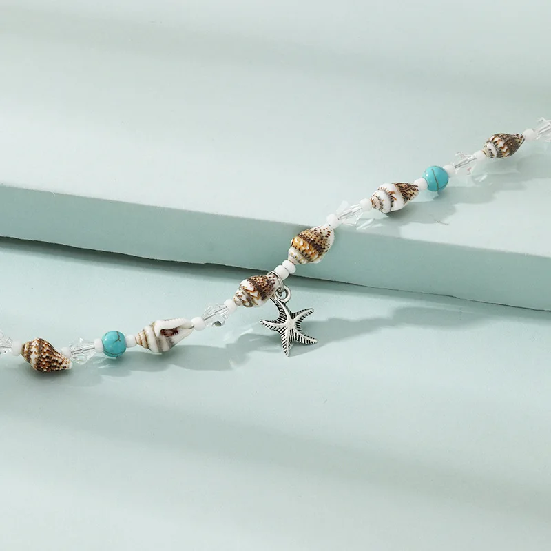 Алиэкспресс Лидер продаж Европа и Америка ретро аксессуары женские Морская звезда раковина сплав ножной браслет Yiwu небольшой товар