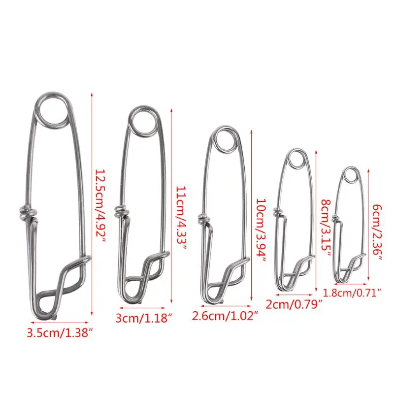 Buena Compra 5 unids/pack larga línea Clips de acero inoxidable Snap giratorio larga Rama de atún conectores para pescar Accesorios DdGXxLwwV