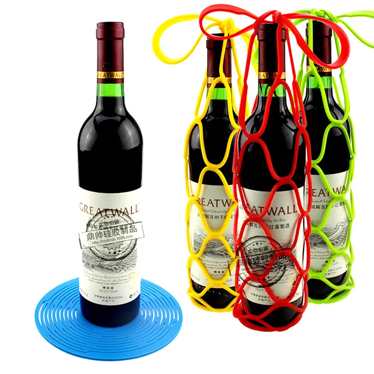 Currently Available Creative Soft Silicone Wine Mention Case Hand Bottle Protective Sleeve Mention Wine Bottle Bag Wine Bottle C