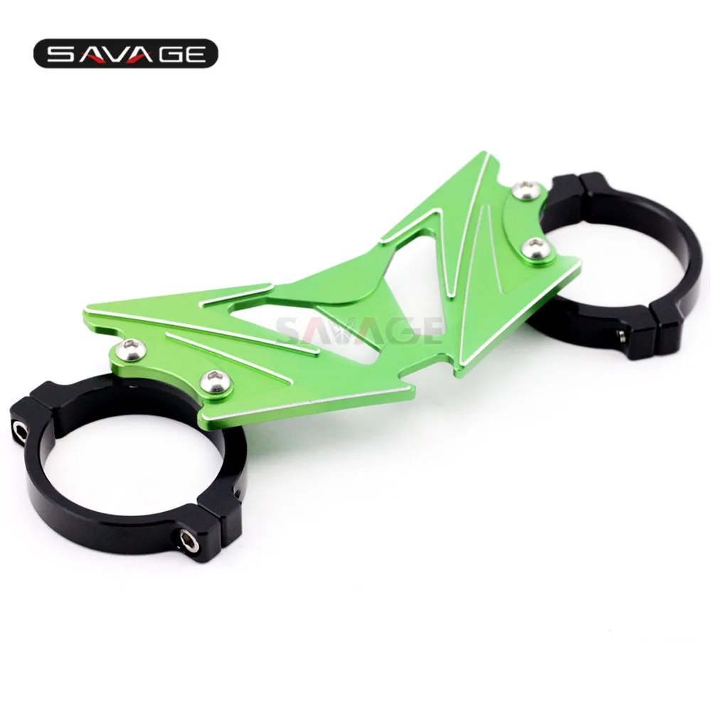 Зеленый Баланс шок передняя вилка Скоба для KAWASAKI Z250 2013-, Z300 16 17 аксессуары для мотоциклов CNC алюминиевый кронштейн - Цвет: Зеленый