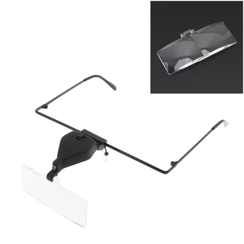 

Portable Hands Free Adjustable Lens Glasses 3.5X Magnifier with LED Lights and Lens for Repairing / Reading