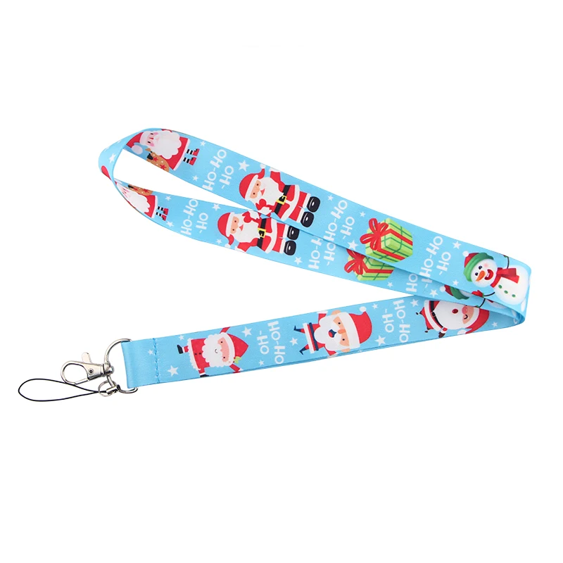 5 CA484 Santa Claus Christmas Lanyard Neck Strap Lanyard for key ID Card Phone Straps USB Badge holder Hang Rope Lariat Lanyards - Цвет: 5