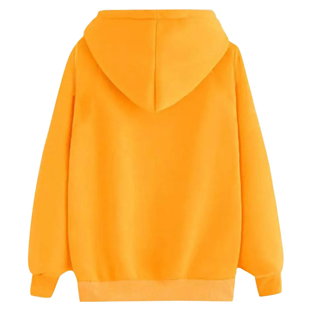 JAYCOSIN Fashion Women Dog Claw Heart Shape Sweatshirt Casual Simple Loose Solid Color Hoodie Comfortable Soft Pullove Tops