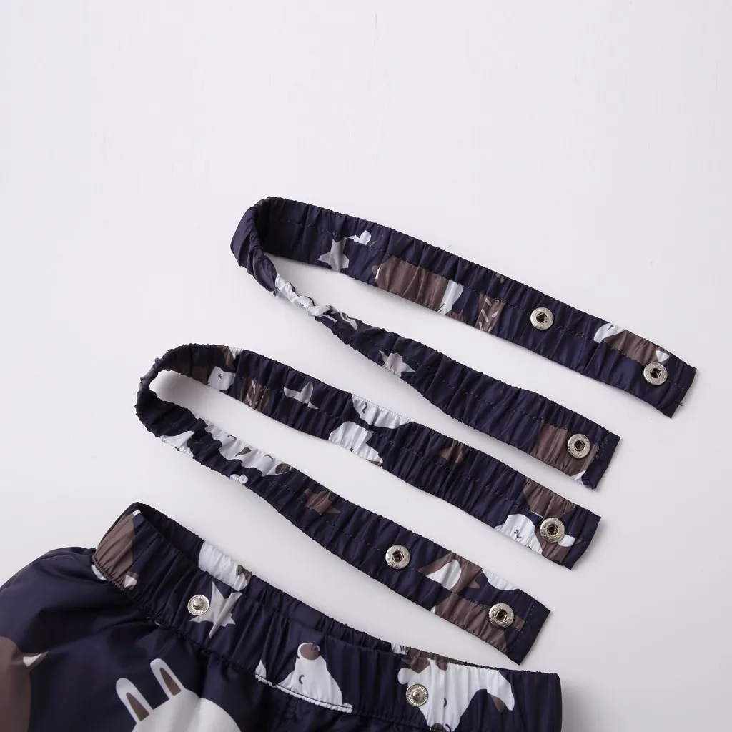 Одежда для маленьких девочек зимнее хлопковое пуховое пальто с длинными рукавами и рисунком плотные штаны на подтяжках куртка с капюшоном из искусственного меха Winterjas Meisje
