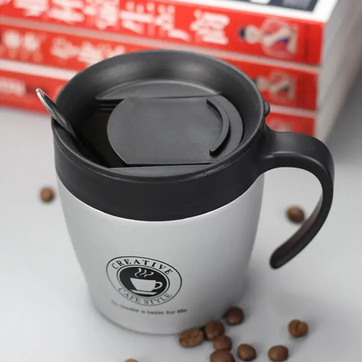 Zounich 330ML Thermos Stainless Steel Vacuum Flasks Thermos Cup With Spoon Coffee Adult Bussiness Men Tea Portable Thermocu