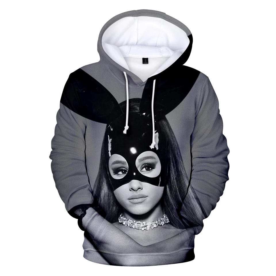 Ariana Grande, 3D худи, Женская толстовка, модная, для девочек, хип-хоп, Харадзюку, худи, хит, Ariana Grande, популярная, новая, черная, 3D Толстовка