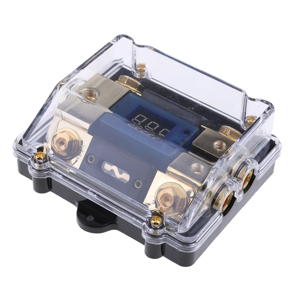 Top Quality 100A 2 Way Car Audio Digital Fuse Cable Block Distribution Holder Black