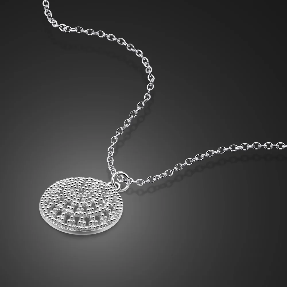 

Fashion Women Jewelry 100%925 Sterling silver Biscuit Shape Pendant Necklace Kawaii girl Choker Collar ожерелье 목걸이 Collier