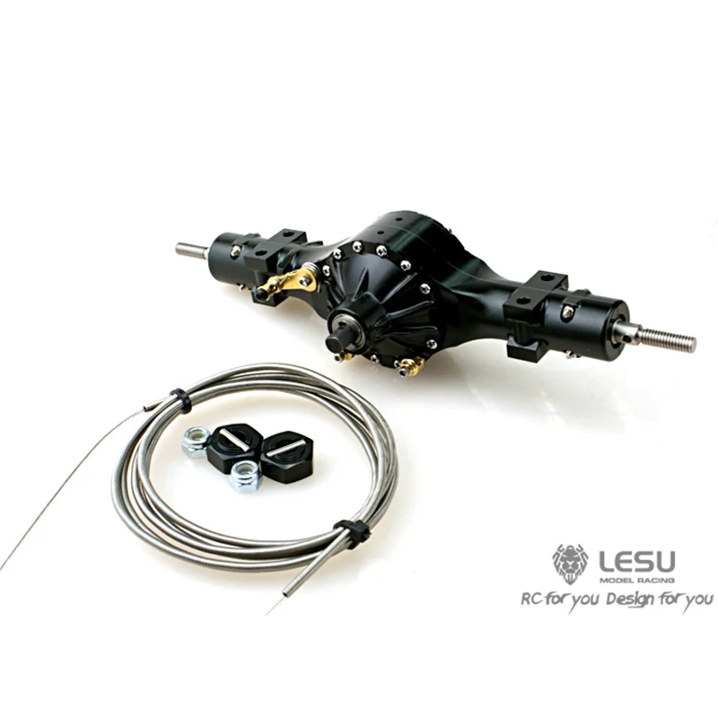 LESU Metal Differential Lock Rear Axle for 1/14 RC TAMIYA Tractor Truck DIY Model Car MAN