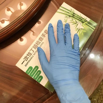 

High Quality Disposable Protective Gloves Nitrile Gloves Blue Waterproof Disposable Nitrile Gloves for Women Men