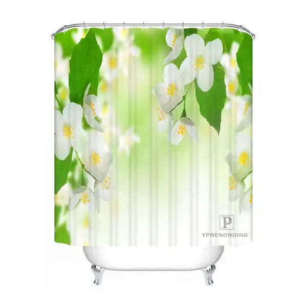 Shower Curtain Пользовательские водонепроницаемые занавески для душа ПРИРОДА красивых розовых пейзажей Печатных Декор ванной комнаты различных размеров#180324-01-07 - Цвет: Shower Curtain