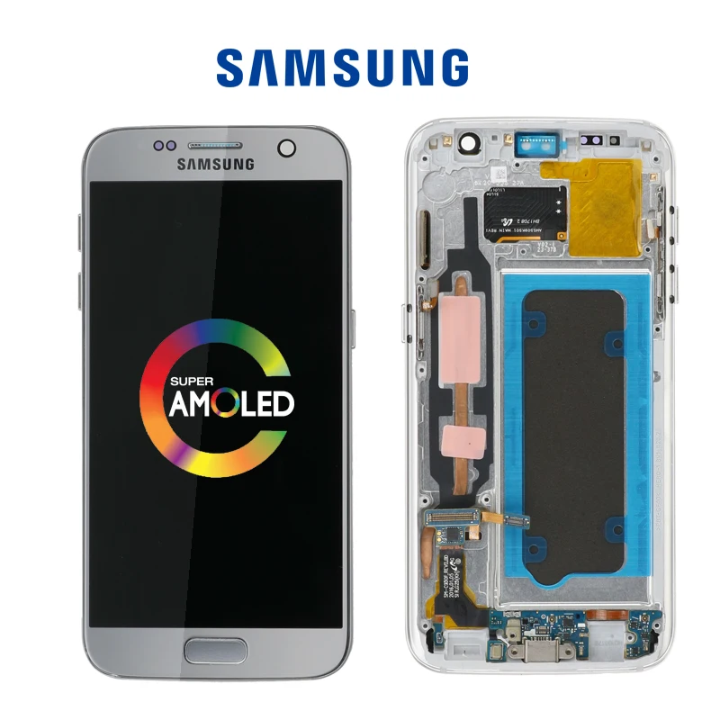 Оригинальный ЖК дисплей 5 1 дюйма с ожогом и тенью рамкой для SAMSUNG Galaxy S7 G930 G930F