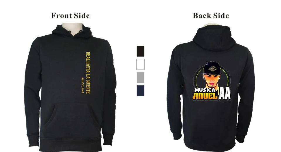 Anuel AA Стиль Знаменитостей уличная Толстовка зима осень для мужчин/женщин хип хоп пуловер с длинным рукавом негабаритных толстовки