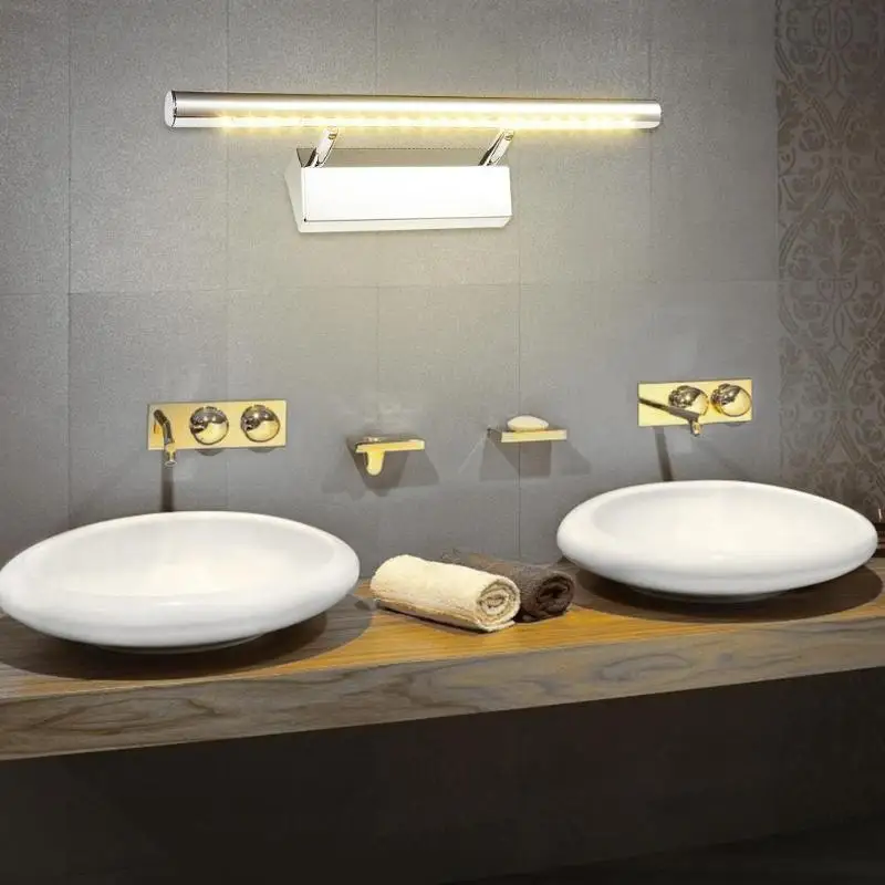 Stainless Steel LED Mirror Cabinet Light 8W 85-240V for Bedroom Home Supply Makeup Vanity Lights Bedroom Household Supplies
