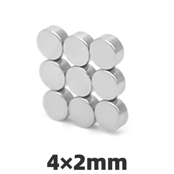 

AGMA 1000pcs 4x2mm Neodymium Magnet 4mm x 2mm Small Mini Round Super Strong Powerful Rare Earth Magnetic Magnets 4 * 2mm