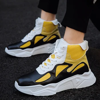 

Krasovki Spring Autumn Fashion Socks Sneakers Men Shoes Chunky Dad Shoes Men Knit Breathable Walking Casual Male No-Slip Shoes