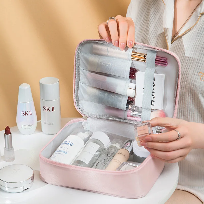 

Fashion Cartoon Anime Cosmetics Box Casual Portable Travel Makeup Pouch Waterproof Wash Bag Toiletries Lipstick Organizer Cases