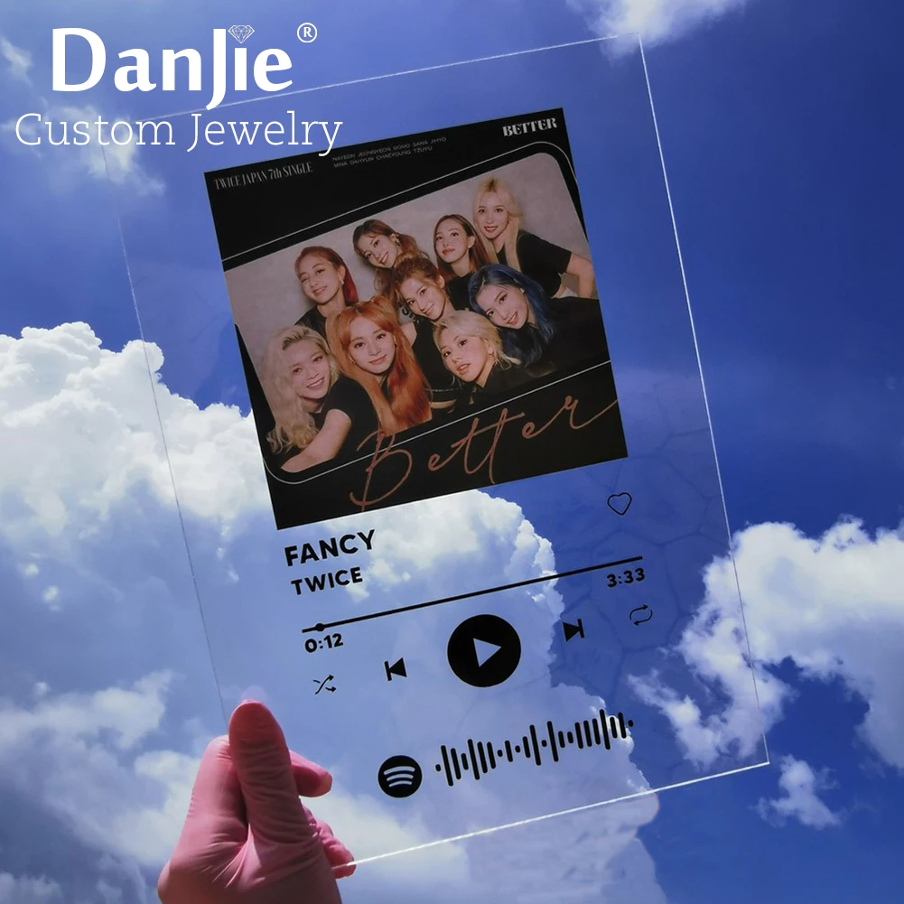 15x20cm Custom Acrylic Music Spotify Code Board Personalized Photo Song Date Name Anniversary Album Plaque Couples Friends Gifts | Украшения