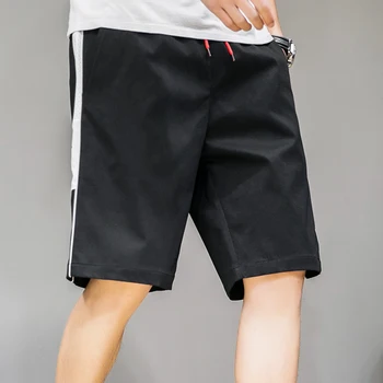 

2020 new fashion men's solid color loose and versatile comfortable wear straight leg shorts 573