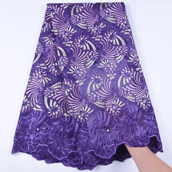 

100%Cotton African Dry Lace Fabric With Stones Swiss Voile Lace In Switzerland High Quality Nigerian Lace Fabric for Woman A1643