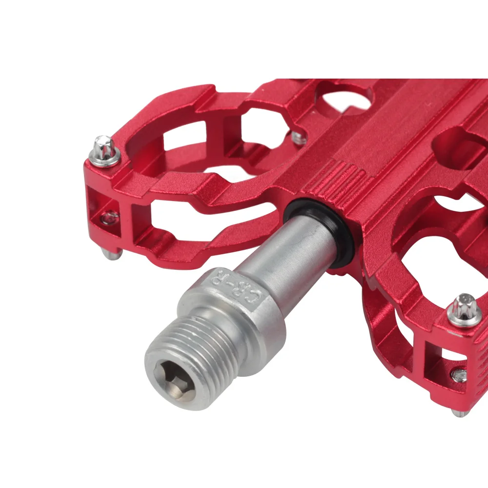 Велосипедные MTB велосипедные педали Нескользящие 2 педали подшипника CNC алюминиевая платформа 6 цветов велосипедные Плоские Педали 9/16 дюймов Запчасти для горного велосипеда