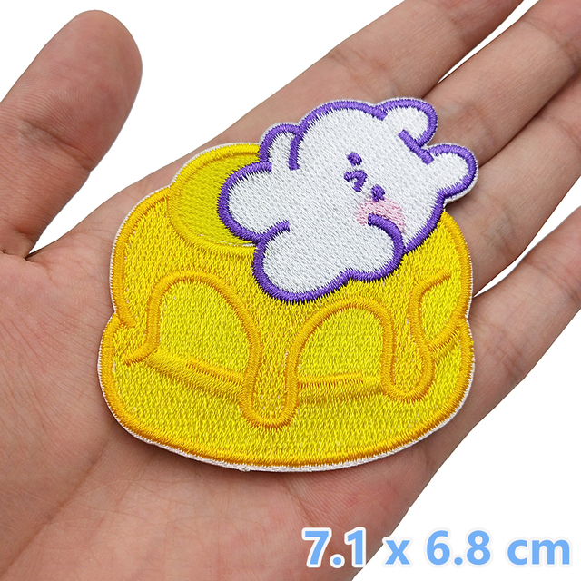 Cartoon Rabbit Embroidery Patches Self-adhesive For Clothing Handmade DIY Stickers Badge Backpack T-shirt Appliques