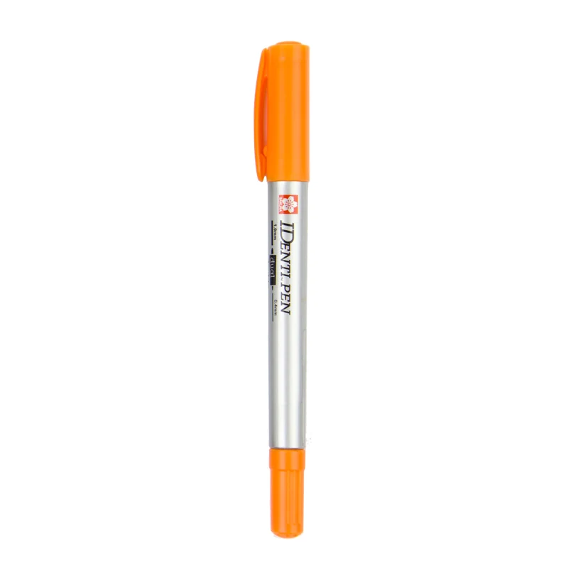 Double head orange SAKURA масляный Маркер ручки перманентные одиночные/двойные головки водонепроницаемый CD/стекло/фотобумага/ткань художественный Рисунок маркер граффити XYK-T - Цвет: Double head orange