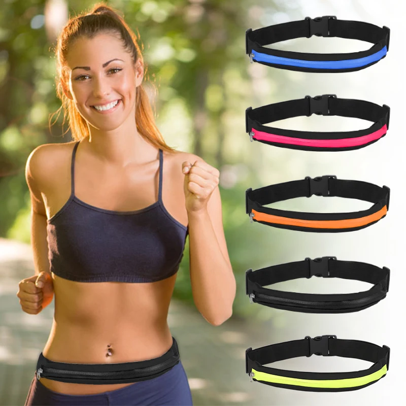 

Ultra-thin Sports Running Bag Phone Pouch Portable Waist Pack Case Unisex Belt GYM Wallet Fanny Waist Bags Fitness Accessories