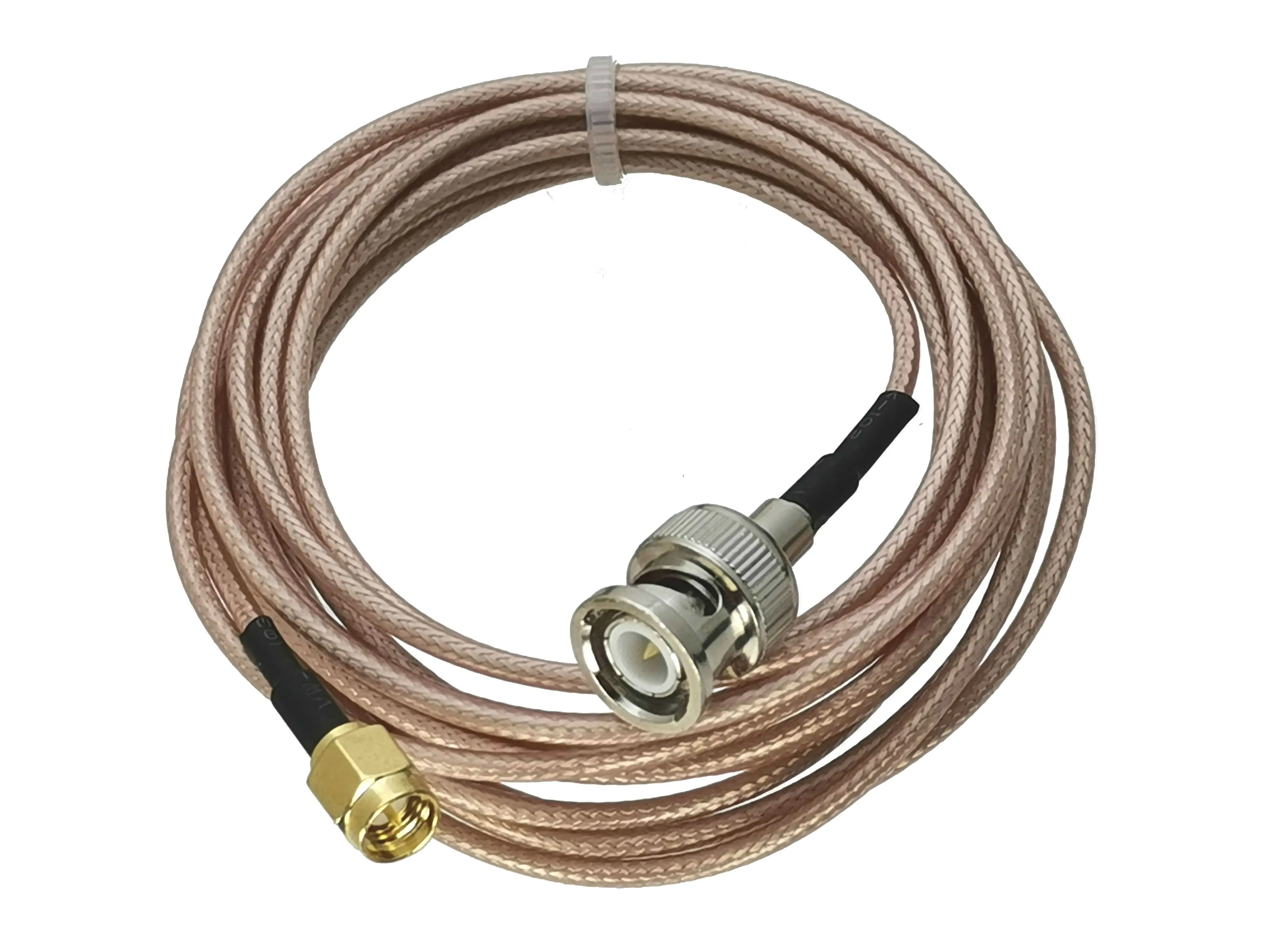 RG400 Silver BNC MALE ANGLE to SMA MALE Coax RF Cable USA Lot
