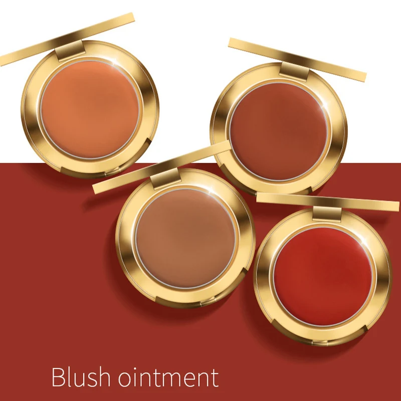 

Single Color Blush Long Lasting Shiny Brighten Skin Color Makeup Effects Colorfast Blush Cream For Beginner n